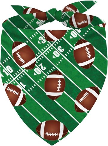 كرة القدم الأمريكية الكلب باندانا لعبة يوم الرياضة تحت عنوان اللمس أسفل الرجبي قابل للتعديل مثلث المرايل الكلاب وشاح للحيوانات الأليفة الصغيرة والمتوسطة والكبيرة in Saudi Arabia