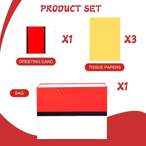 Mprocen Cartoon Animation Party Gift Bags Red White Theme Goodie Bag Birthday Wrapping Paper Greeting Card Envelope Party Decoration Supplies in Saudi Arabia