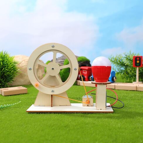 Totority دليل مولد كرنك اليد DIY مجموعة العلوم الجذعية التعليمية مع لمبة الضوء يعزز المهارات العملية والتركيز للأولاد لون عشوائي in Kuwait