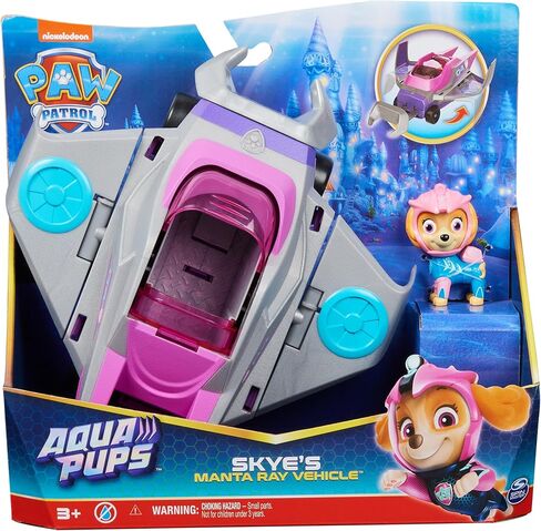 PAW Patrol Aqua Pups Skye Transforming Manta Ray Vehicle with Collectible Action Figure, Kids’ Toys for Ages 3 and up in Saudi Arabia