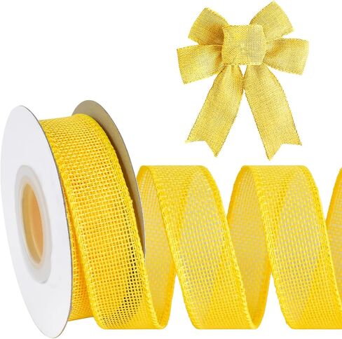 Mupera Premium Navy Blue Burlap Wired Ribbon 1 Inch x 30 Feet - Thick Fade & Puncture Resistant Craft Ribbon for Wedding Decor, Gift Wrapping, Bows & Wreath Making in Saudi Arabia