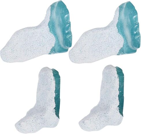 4Pcs Miniature Iceberg Figurines Resin Arctic Theme Micro Landscape Decorations for Home Desk and Dollhouse Decor 2.55X1.96X1.37In in Saudi Arabia