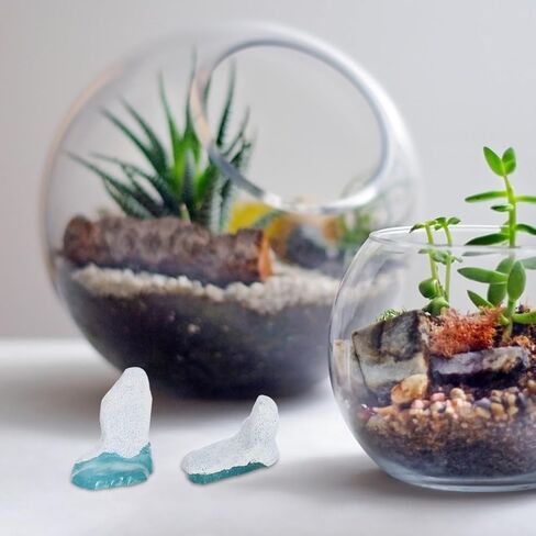 4Pcs Miniature Iceberg Figurines Resin Arctic Theme Micro Landscape Decorations for Home Desk and Dollhouse Decor 2.55X1.96X1.37In in Saudi Arabia