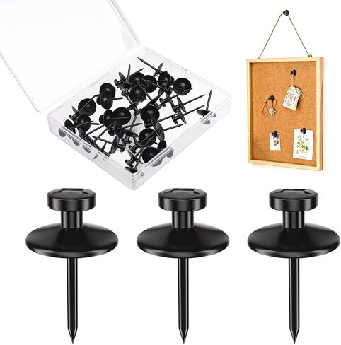 36 Pcs Picture Hangers Wall Hooks, Double Headed Thumb Tacks for Wall Hangings, Renter Friendly Picture Hanging Nails for Hanging Frames, Wall Art, Photo Collages, Home and Office Decor in Saudi Arabia
