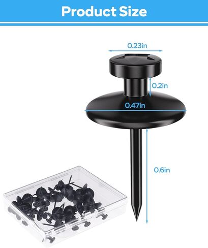 36 Pcs Picture Hangers Wall Hooks, Double Headed Thumb Tacks for Wall Hangings, Renter Friendly Picture Hanging Nails for Hanging Frames, Wall Art, Photo Collages, Home and Office Decor in Saudi Arabia