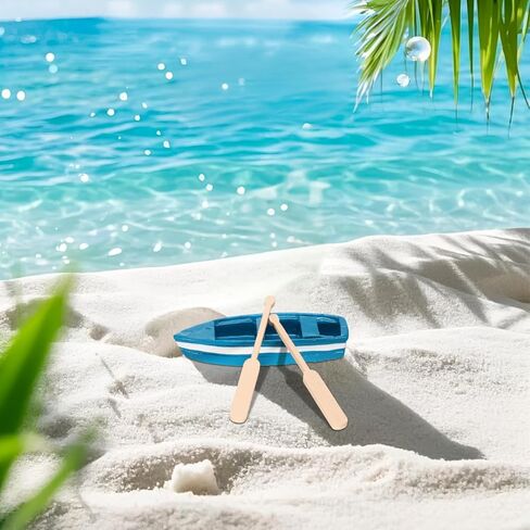 FAVOMOTO 24 Pairs Mini Wooden Paddle, Miniature Beach Boat Paddle Model Canoe Oar Micro Landscape Decor Figurine Ornament for Dollhouse DIY Sandbox Beach Side Scenes in Kuwait