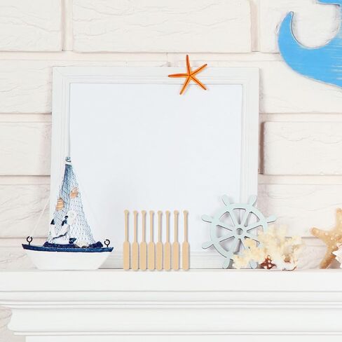 FAVOMOTO 24 Pairs Mini Wooden Paddle, Miniature Beach Boat Paddle Model Canoe Oar Micro Landscape Decor Figurine Ornament for Dollhouse DIY Sandbox Beach Side Scenes in Kuwait