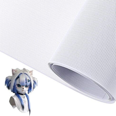 مخصص Fursuit العين شبكة الأبيض Fursuit العين شبكة بلاستيكية 39x11.8 بوصة الأبيض PVC شبكة بلاستيكية 0.2 مللي متر سميكة مقاوم للماء للطباعة عيون بلاستيكية شبكات للفراء تأثيري الدعائم Fursuits الحرفية صنع 0.5 مللي متر حفرة in Saudi Arabia