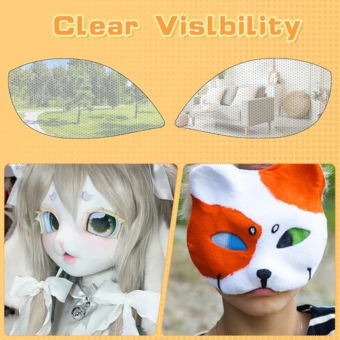 مخصص Fursuit العين شبكة الأبيض Fursuit العين شبكة بلاستيكية 39x11.8 بوصة الأبيض PVC شبكة بلاستيكية 0.2 مللي متر سميكة مقاوم للماء للطباعة عيون بلاستيكية شبكات للفراء تأثيري الدعائم Fursuits الحرفية صنع 0.5 مللي متر حفرة in Saudi Arabia