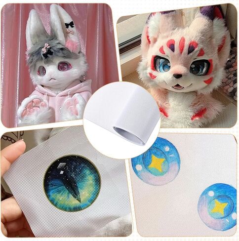 مخصص Fursuit العين شبكة الأبيض Fursuit العين شبكة بلاستيكية 39x11.8 بوصة الأبيض PVC شبكة بلاستيكية 0.2 مللي متر سميكة مقاوم للماء للطباعة عيون بلاستيكية شبكات للفراء تأثيري الدعائم Fursuits الحرفية صنع 0.5 مللي متر حفرة in Saudi Arabia