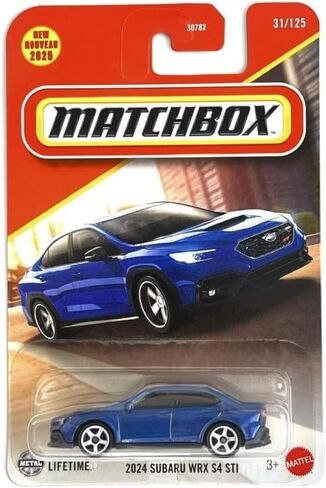 علبة الثقاب 2024 سوبارو WRX S4 STI [أزرق] 31/125، لعبة سيارة مصبوبة بمقياس 1:64 in Kuwait