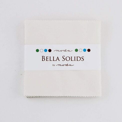 Bella Solids Feather White Moda Charm Pack by Moda Fabrics; 42-5" Quilt Squares in Saudi Arabia