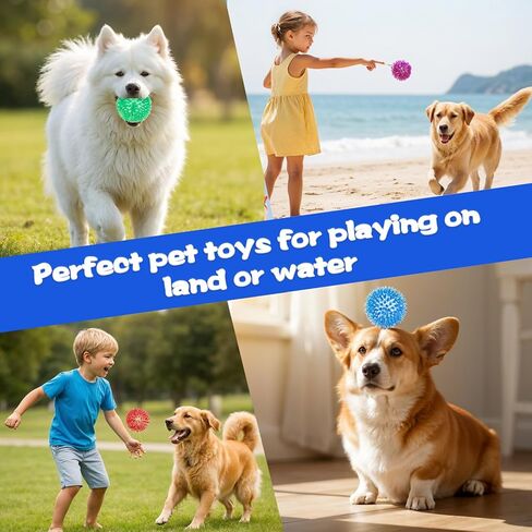 18 Pcs Squeaky Dog Toy Balls, 2.5 Inch Bulk Durable Spikey Dog Balls 6 Colors Puppy Chew Toys for Small Medium Large Dogs Clean Teeth and Training in Saudi Arabia