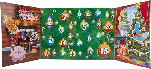 Pokémon PKW2689 Holiday Calendar-Features 16 2-Inch Battle Figures with Special Finish and Eight Unique Accessories, Multi, 43 x 7 x 12 Centimeters in Saudi Arabia