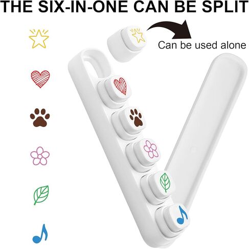 6 قطع من 6 أنماط من GLOBLELAND بنمط بسيط طوابع التحبير الذاتي لتصنيف طباعة مخالب النوتة الموسيقية مجموعة طوابع بلاستيكية من طوابع الحب الصغيرة لرسم اليوميات والحرف الفنية للحفلات لصالح جوائز الكرنفال in Kuwait