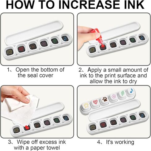 6 قطع من 6 أنماط من GLOBLELAND بنمط بسيط طوابع التحبير الذاتي لتصنيف طباعة مخالب النوتة الموسيقية مجموعة طوابع بلاستيكية من طوابع الحب الصغيرة لرسم اليوميات والحرف الفنية للحفلات لصالح جوائز الكرنفال in Kuwait