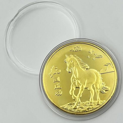 Year of The Horse Chinese Lucky Coin: 2026 New Year Novelty Coin Win Success Immediately Upon Arrival Blessing Souvenir Spring Festival Collection Gift Feng Shui Decoration in Saudi Arabia