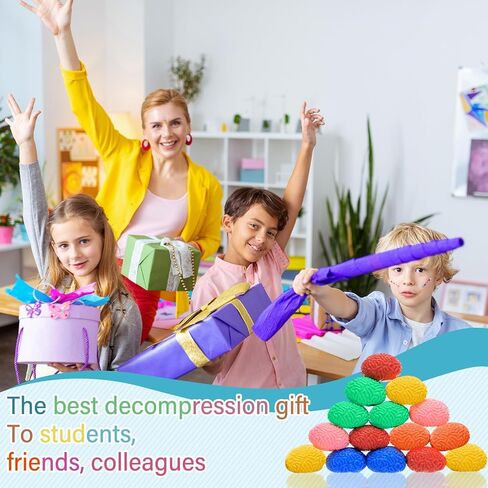 24 Pcs Brain Stress Ball Bulk Mini Stress Balls Bulk Brain Fidget Splat Balls Hand Muscle Exercise Pressure Toy Halloween Funny Toy for Adults Object Recognition Party Prop Favors Gift in Saudi Arabia
