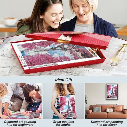 hill froeistung 5D Flower Diamond Art Painting Kits for Adults,Landscape Diamond dots,DIY Full Drill Diamond Art Painting Set for Home Wall Decor Gifts (12X16 inch) in Saudi Arabia