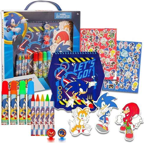 Sonic The Hedgehog Art Set | Notebook, Crayons, Markers, More in Saudi Arabia