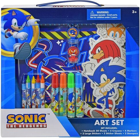 Sonic The Hedgehog Art Set | Notebook, Crayons, Markers, More in Saudi Arabia