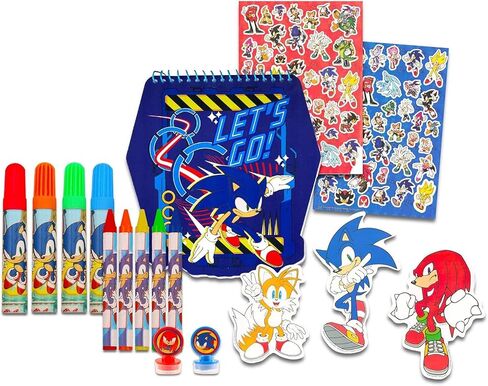 Sonic The Hedgehog Art Set | Notebook, Crayons, Markers, More in Saudi Arabia