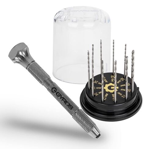 GYROS 20 PCS Mini Twist Drill Bit Set #61 to #80 w/Dome Storage Case, High-Speed Steel Wire Gauge Micro Drill Bits for Jewelry, Plastic, & Soft Metal | Small Drill Bits for Pin Vise & Rotary Tool in Saudi Arabia