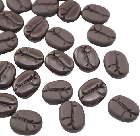 XGNG 100 قطعة من الراتنج المصغر لحبوب القهوة، زينة برأس مسطح، مغناطيس الثلاجة، زينة مناسبة للمشروعات اليدوية اليدوية in Kuwait