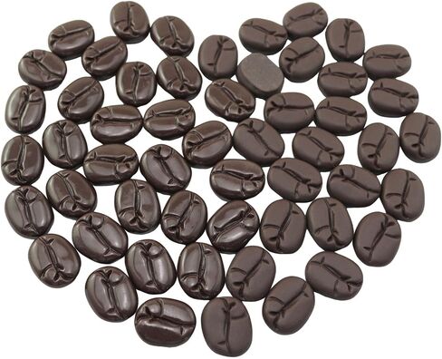 XGNG 100 قطعة من الراتنج المصغر لحبوب القهوة، زينة برأس مسطح، مغناطيس الثلاجة، زينة مناسبة للمشروعات اليدوية اليدوية in Kuwait