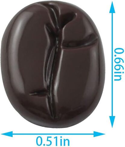 XGNG 100 قطعة من الراتنج المصغر لحبوب القهوة، زينة برأس مسطح، مغناطيس الثلاجة، زينة مناسبة للمشروعات اليدوية اليدوية in Kuwait