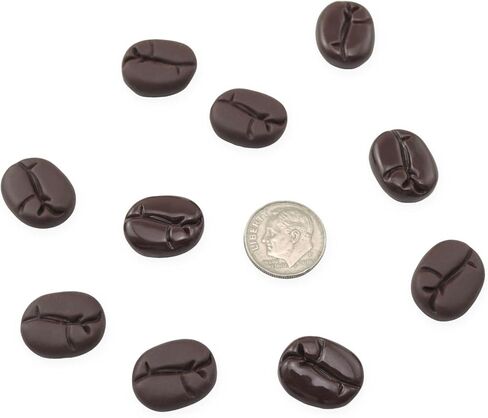 XGNG 100 قطعة من الراتنج المصغر لحبوب القهوة، زينة برأس مسطح، مغناطيس الثلاجة، زينة مناسبة للمشروعات اليدوية اليدوية in Kuwait