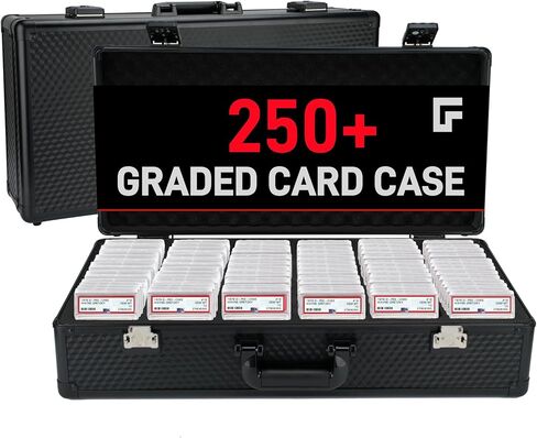 6 Row 250+ TSA Combination Lock Trading Deck Cases Graded Card Case Psa Graded Card Storage Box Psa Slab Case (Hexagonal prism, BLACK) in Saudi Arabia