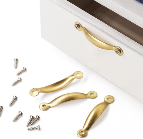 Odoria Dollhouse Door Handles Miniature: 1/6 Scale Gate Pulls for Dolls Furniture Cabinet Hardware - Mini Drawer Metal Antique Vintage Golden 12Pcs in Saudi Arabia