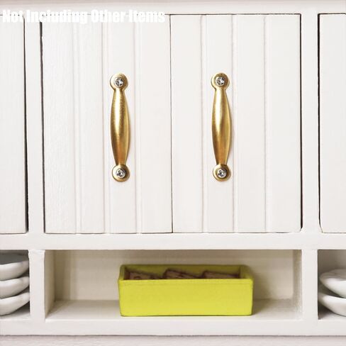 Odoria Dollhouse Door Handles Miniature: 1/6 Scale Gate Pulls for Dolls Furniture Cabinet Hardware - Mini Drawer Metal Antique Vintage Golden 12Pcs in Saudi Arabia