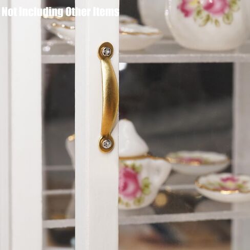 Odoria Dollhouse Door Handles Miniature: 1/6 Scale Gate Pulls for Dolls Furniture Cabinet Hardware - Mini Drawer Metal Antique Vintage Golden 12Pcs in Saudi Arabia