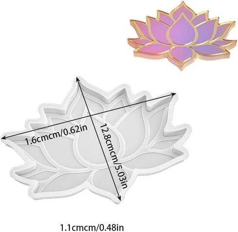 2Pcs Lotus Flower Coaster Silicone Mold, Epoxy Resin Casting Mold, DIY Crystal Cup Mat Making Tool, DIY Crafts Decorations in Saudi Arabia