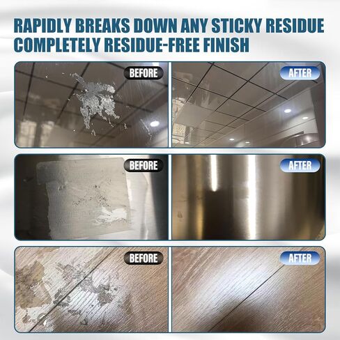 مجموعة بخاخ مزيل اللاصق والملصقات والغراء مع مكشطة بلاستيكية، تزيل الملصقات والملصقات والغراء والشحوم لخشب النوافذ وأكثر من ذلك بسرعة - 3.3 أونصة سائلة in Kuwait