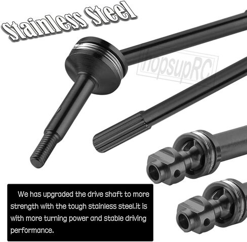#45 Steel Drive Shaft CVD Upgrades Part for 1/10 Slash Rustler Stampede Hoss VXL 4X4 4WD,4PCS Alloy Full Metal Front Rear Shocks Absorber Damper, Front Rear Suspension A Arm,Green in Saudi Arabia