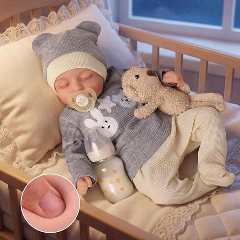 BABESIDE Reborn Baby Dolls Boy – 20 Inch Closed-Eye Realistic Baby Doll, Sleeping Newborn Doll with Accessories for Kids Age 3+, Pretend Play and Collection in Saudi Arabia