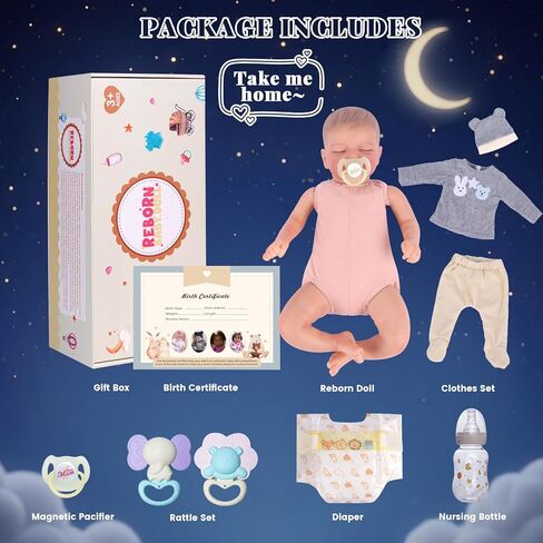 BABESIDE Reborn Baby Dolls Boy – 20 Inch Closed-Eye Realistic Baby Doll, Sleeping Newborn Doll with Accessories for Kids Age 3+, Pretend Play and Collection in Saudi Arabia