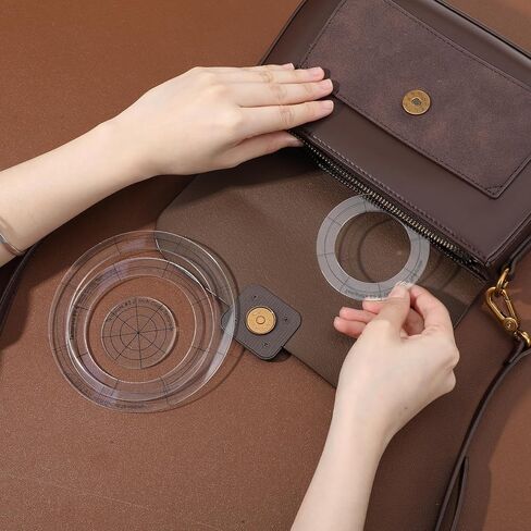 4 عبوات من مجموعة مسطرة قالب اللحف الأكريليك، قالب اللحف الأكريليك بهلوان أشكال دائرية مساطر لصنع البطانية، حرفة الملابس DIY in Kuwait