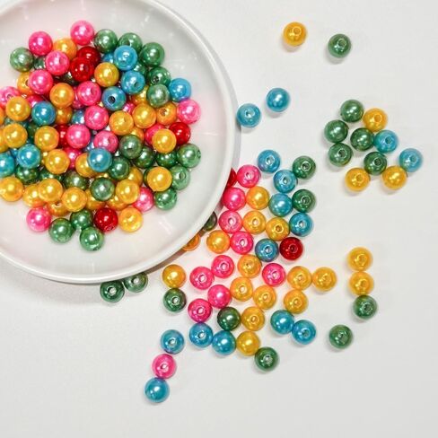 Pearl Beads for Jewelry Making Holes ABS Craft Beads with Holes for Jewelry Making, Bracelet, Necklace Crafting Bulk Bead Kit (10mm,Ivory White/450 pcs) in Saudi Arabia