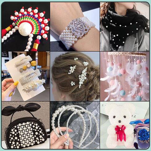 Pearl Beads for Jewelry Making Holes ABS Craft Beads with Holes for Jewelry Making, Bracelet, Necklace Crafting Bulk Bead Kit (10mm,Ivory White/450 pcs) in Saudi Arabia