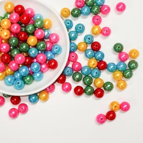 Pearl Beads for Jewelry Making Holes ABS Craft Beads with Holes for Jewelry Making, Bracelet, Necklace Crafting Bulk Bead Kit (10mm,Ivory White/450 pcs) in Saudi Arabia