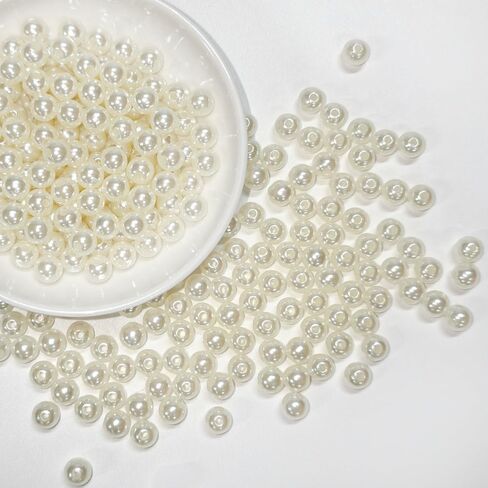 Pearl Beads for Jewelry Making Holes ABS Craft Beads with Holes for Jewelry Making, Bracelet, Necklace Crafting Bulk Bead Kit (10mm,Ivory White/450 pcs) in Saudi Arabia