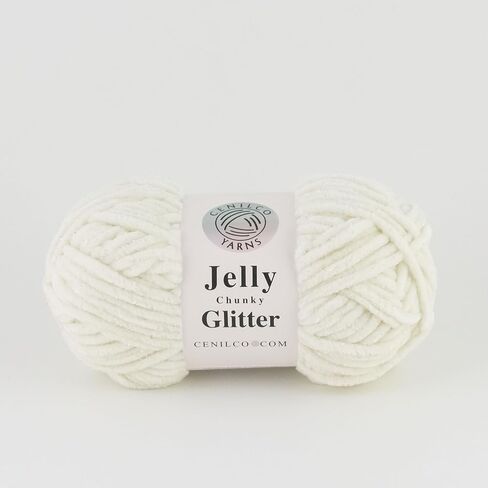 Jelly Chunky Glitter Chenille Blanket Yarn for Crocheting and Knitting Super Bulky 100grs. / 3.5 oz. 110 MTS. / 120 yds. (10-Black) in Kuwait