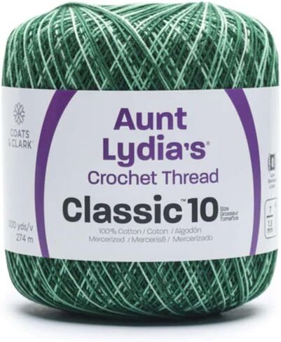 Generic Aunt Lydia Classic Spring Greens Crochet - 1 Pack of 300y/274m - Cotton - Gauge 10 - Crochet in Saudi Arabia