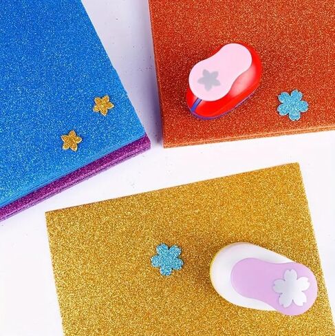 10 PCS of Random Color Glitter Paper,A4 EVA Foam Paper,for Crafts,Desktop Decoration,and DIY Art Projects in Saudi Arabia