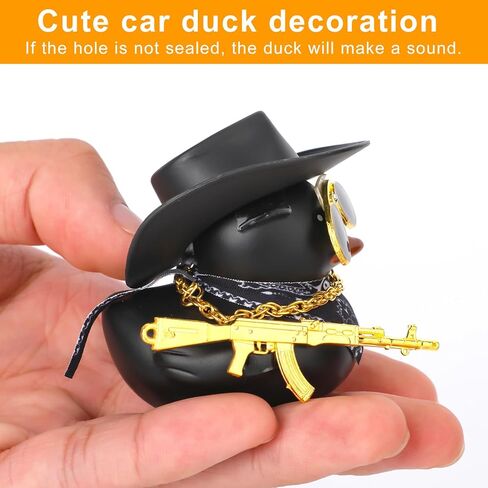 2pcs Cowboy Rubber Ducks for Car, Cool Cowboy Ducks Car Ornaments with Hat Glasses Funny Mini Ducky for Dashboard Decorations Home Table Office Gifts in Saudi Arabia