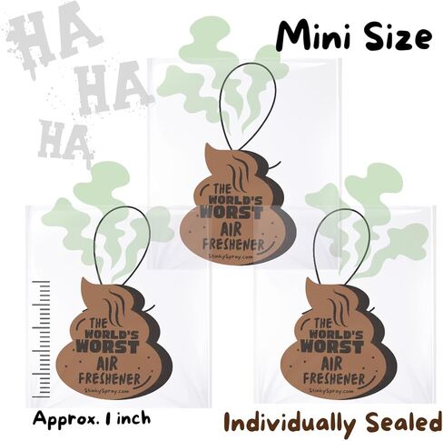 3 Pack - World's Worst Air Fresheners - Stinky Prank - Gag Gifts -Novelty - Smells Horrible - Funny Prank - Practical Joke Gag Gift Gross Smelling in Saudi Arabia
